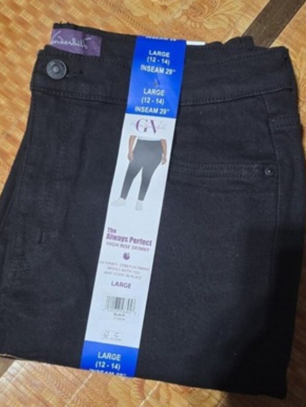 Gloria Vanderbilt Women's The Always Perfect High Rise Skinny Jeans Size L 12-14 - Picture 2 of 2